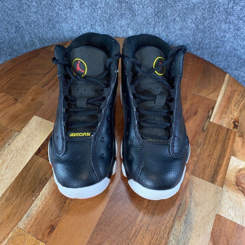 Jordan 13 Retro Playoffs Youth 10.5C Shoes Black Red Athletic Sneakers - Picture 2 of 10